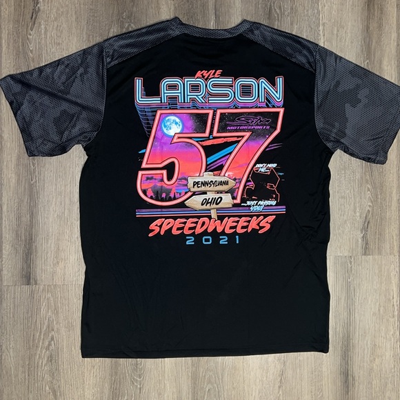 NASCAR Kyle Larson Just Passing You! Speedweeks 2021 Dri-Fit Men’s TShirt XL - Picture 4 of 8